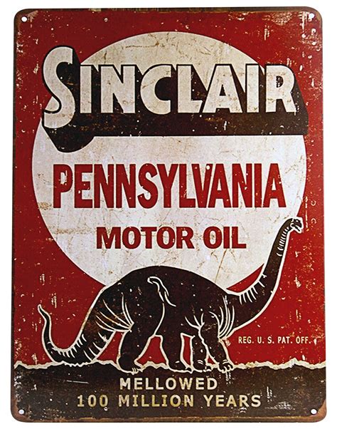 Sinclair Motor Oil Tin Sign Metal Rustic Collectible Wall Decor Garage ...