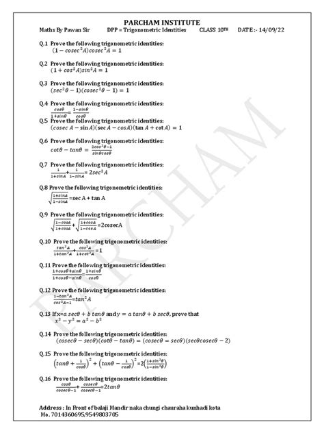 Trigno Maths Pdf