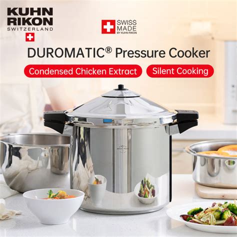 Kuhn Rikon Duromatic® Pressure Cooker Saucepan Stockpot Stainless Steel Ultra Fast Safety