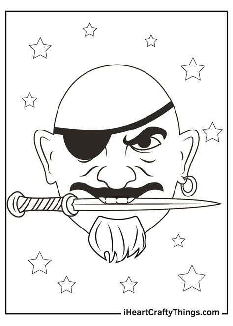 Pirate Face Coloring Page