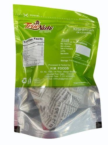 Glossy Dry Fruits Printed Packaging Pouch Zipper Slider At Rs 198 Kg