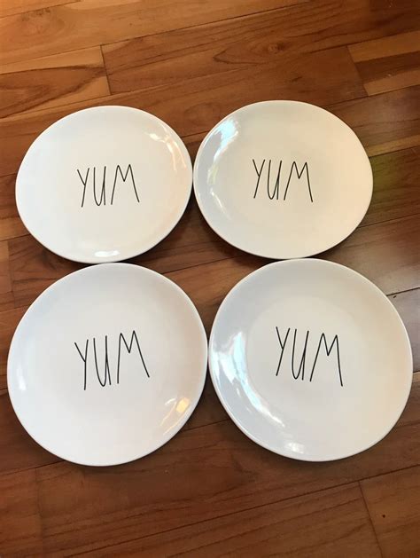 Rae Dunn Yum Salad Plates Total Taco Salad Bowls Salad Plates