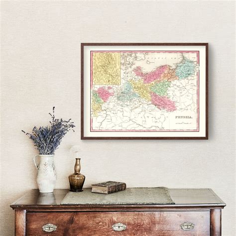 Vintage Map Of Prussia 1836 By Ted S Vintage Art