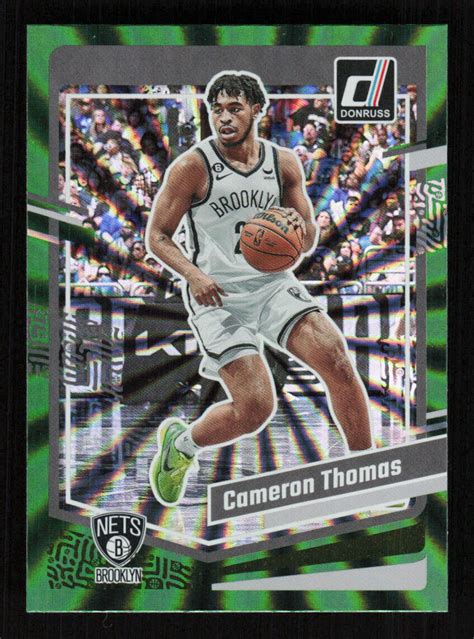 Donruss Holo Green Laser Cameron Thomas Pwe Ebay