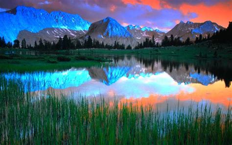 HD Blue Mountain Lake Wallpaper | Download Free - 82572