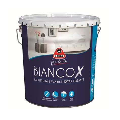 Pittura Murale Lavabile Boero Biancox Bianco L Leroy Merlin