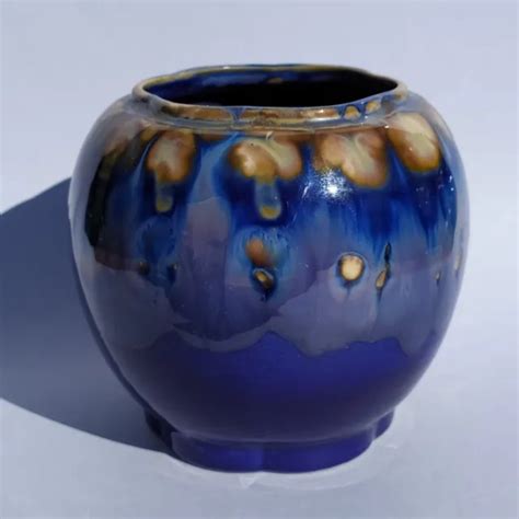 Vase En Gr S Flamm De Couleur Bleu Eur Picclick Fr