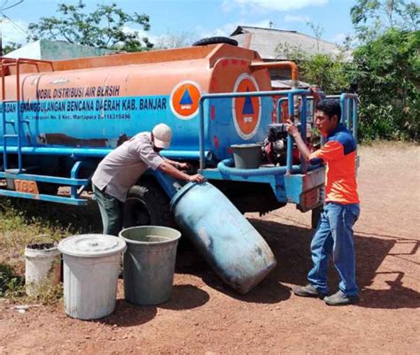 Bpbd Banjar Salurkan Puluhan Tangki Air Bersih