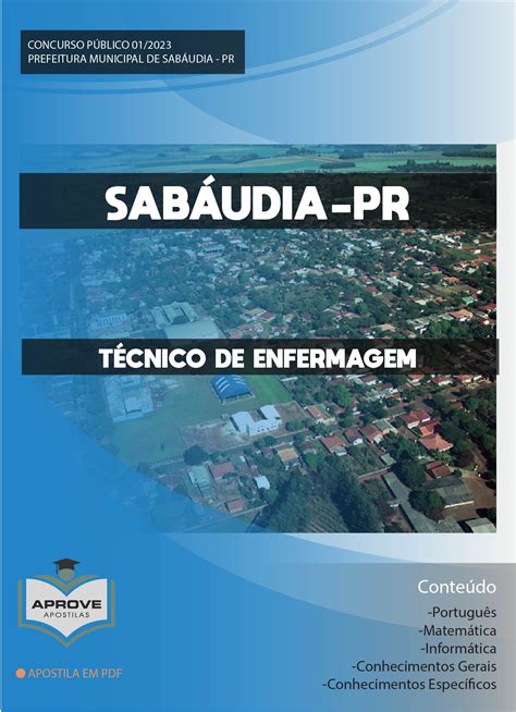 APOSTILA SABÁUDIA TÉCNICO DE ENFERMAGEM Aprove Apostilas