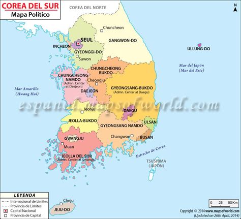 Mapa De Corea Del Sur