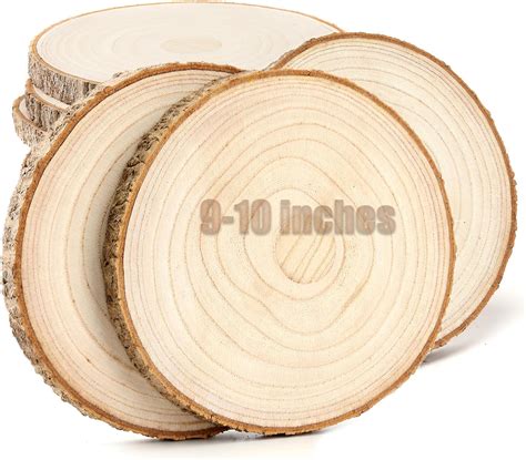 Amazon Pack Round Rustic Woods Slices Unfinished Wood