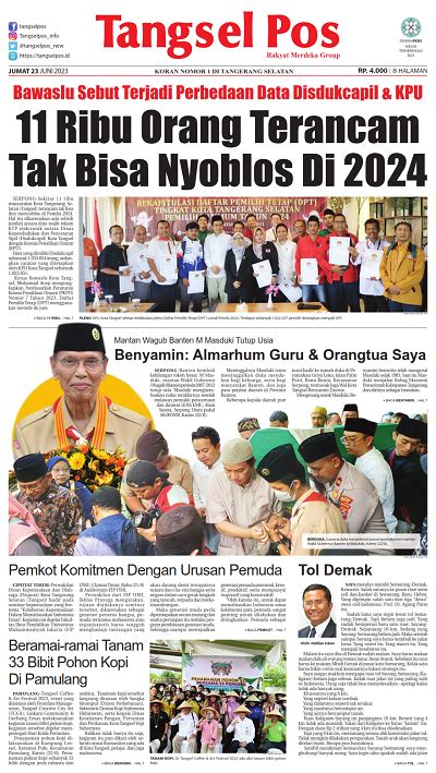 Epaper Edisi Jumat Juni Tangselpos Id