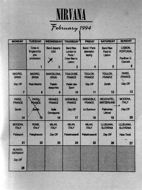 Live Nirvana Concert Chronology 1994 February 06 1994 Pavilhão