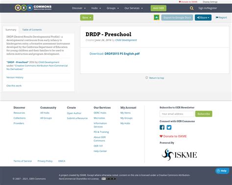 DRDP - Preschool | OER Commons