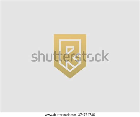 Abstract Letter R Shield Logo Design Vector De Stock Libre De