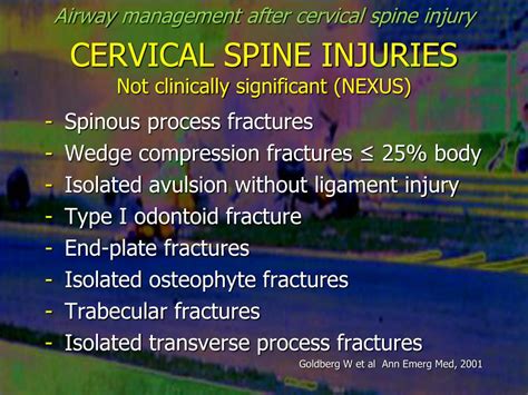 Ppt Airway Management After Cervical Spine Injury Powerpoint