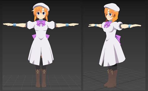 Higurashi No Naku Koro Ni Rena Vrchat 3d Model Rigged Cgtrader