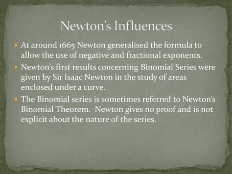 Ppt Binomial Theorem And Negative Exponentials Powerpoint