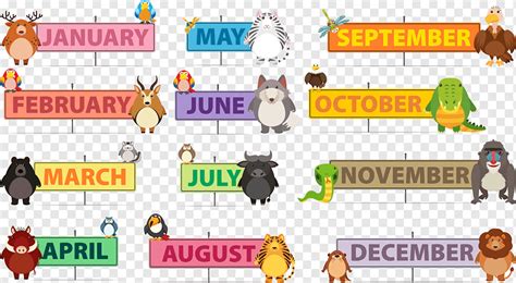 Months Of A Year Banner Png Pngwing