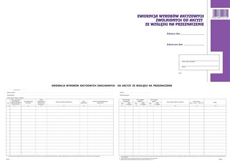 Drukarnia Sieradzki Ewidencja Wyrob W Akcyzowych Zwolnionych Od Akcyzy