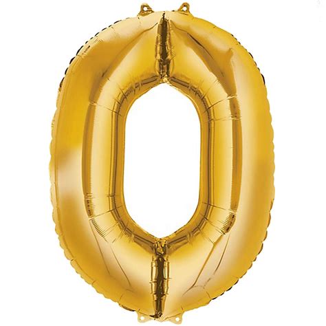 35 Gold Metallic Mylar Number Balloons