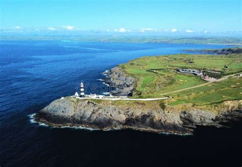 Old Head of Kinsale Aerial with Golf Course and Lighthouse Stock Photo ...