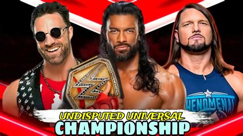 Roman Reigns Vs La Knight Vs Aj Styles Undisputed Universal Title Full