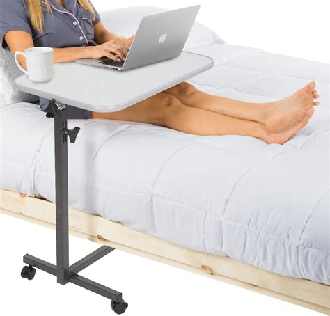 Vive Compact Overbed Table Over Hospital Bed Tray