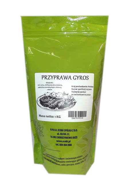 PRZYPRAWA GYROS GYROSA KEBAB 1kg ECOBI 13670283248 Allegro Pl