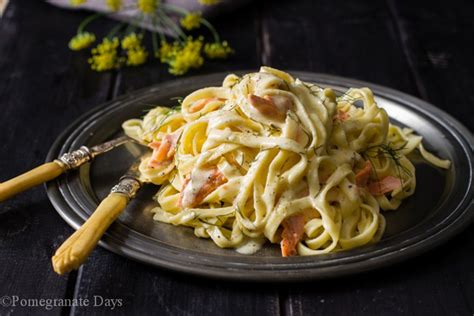 Salmon Pasta And Lemon Cream Sauce