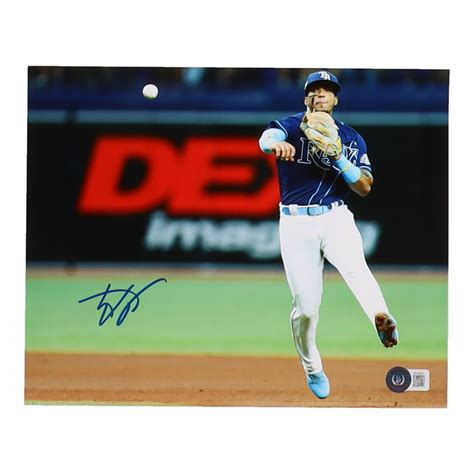 Wander Franco Signed Rays 8x10 Photo Beckett Pristine Auction