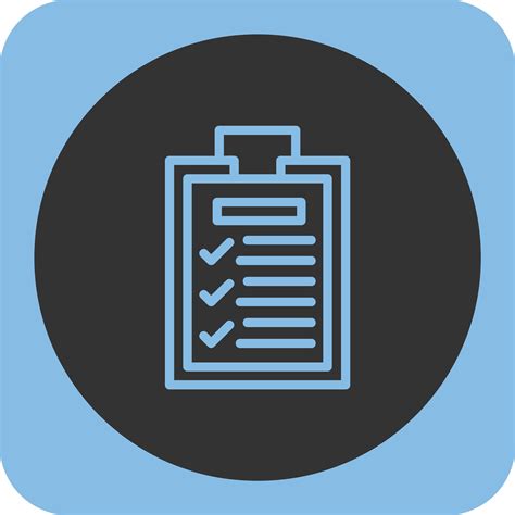 Clipboard With Checklist Linear Round Icon Vector Art At Vecteezy