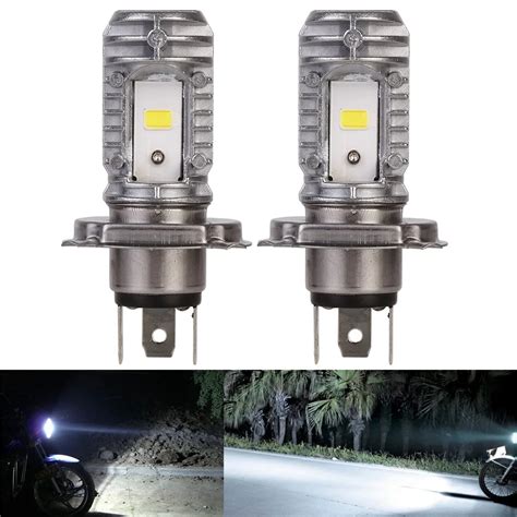 Pcs H Hi Lo W K K White V Motorcycle Atv Led Headlight