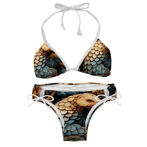 Pangolin Detachable Sponge Adjustable Strap Bikini Set Two Pack