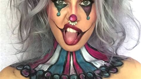 Creepy Clown Halloween Makeup Tutorial Youtube