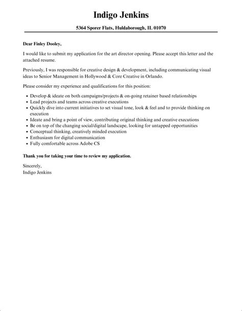 Printable Art Director Cover Letter Template