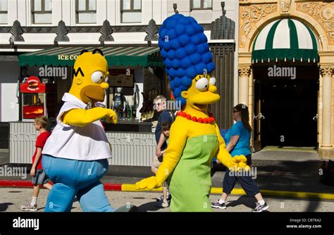 Homer and Marge Simpson characters at Universal Studios Orlando Florida ...