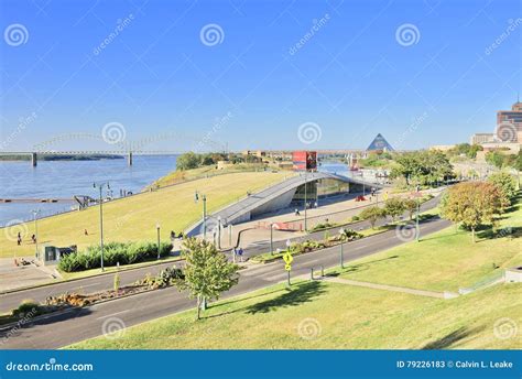 Riverfront Downtown Memphis Tn Editorial Stock Photo Image Of