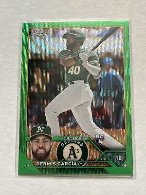 Dermis Garcia Topps Chrome Rc Green Wave Refractor Athletics