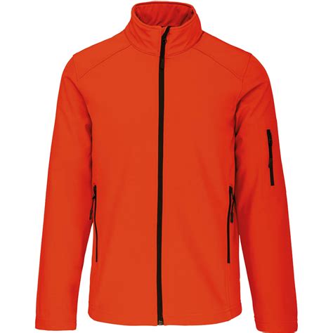 VESTE SOFTSHELL Fluorescent Orange imprimé et personnalisé pour votre