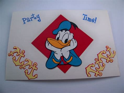 Donald Duck birthday card by cocacolabear1980 on Etsy