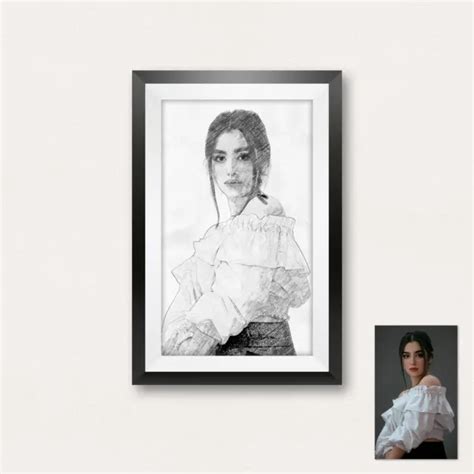 Custom Pencil Portrait Personalized Pencil Sketch Drawing From Your