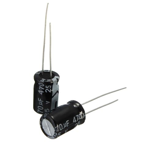 10Pcs 470UF 25V 8X12MM Electrolytic Capacitor Alexnld