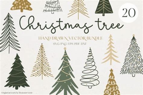 Christmas Tree SVG Vector Bundle Graphic by IllustratorAnnie · Creative Fabrica