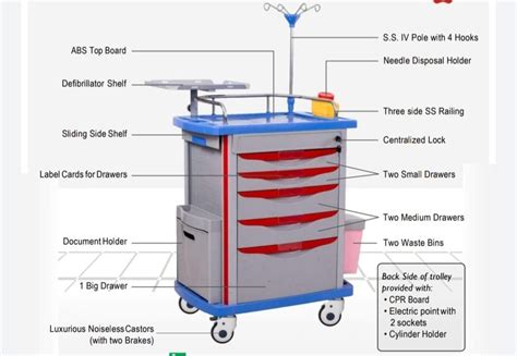 hospital medicine trolley drug trolley latest price manufacturers