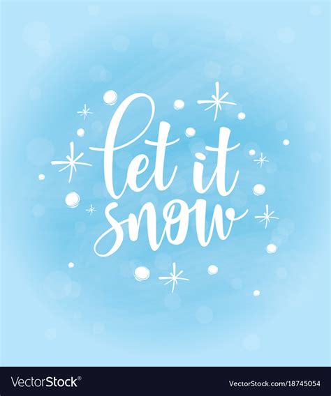 Let It Snow Poster Template Royalty Free Vector Image