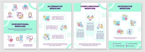 Non Mainstream Healthcare Approaches Mint Brochure Template Leaflet