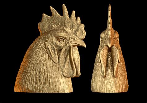 Rooster Head 3D Model 20 Obj Blend Free3D