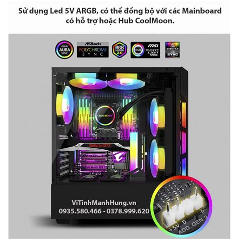 Gi Vga Coolmoon Gh D Ng Ng Led V Argb Ng B Mainboard