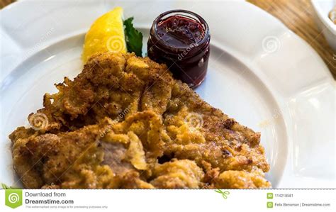 Delicious Wiener Schnitzel Traditional Meat Dish Of Austria And